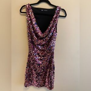Zara sequin mini dress, size S